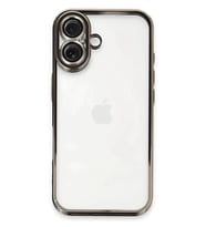 iPhone 16 Plus Kılıf Razer Lensli Silikon - Titanyum Gri