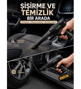 Kablosuz Hava Pompası ve Vakumlu El Süpürgesi