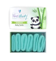 Novibaby 3'lü Bambu Yenidoğan Bebek Çorap I Sea Green I 0-6 ay (Karışık)