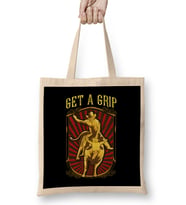 Get a Grip Bullrider Funny Competitive Bullriding Bez Çanta Uzun Saplı