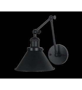 MYLİGHTS  METAL ÜÇ MAFSALI MAT SİYAH  RUSTİK  AKROBAT APLİK DUVAR LAMBASI