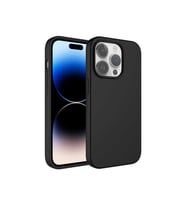 Apple iPhone 14 Pro Uyumlu Kılıf Sıvı Teknolojili Silinebilir Sert Zore Kivi Kapak (Siyah)