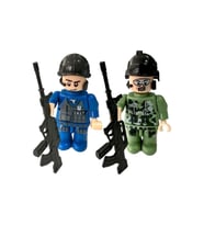 Özel Kuvvetler Mini Asker ve Mini Polis Figür Seti 8 CM Minifigür 2'li MEGASET