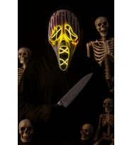Halloween Maske Çığlık Neon Model Lüks Pilli ark.t