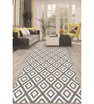 Dijital Kaymaz Taban Yıkanabilir Modern Renkli Salon Halısı Mutfak Halısı Yolluk ND-HT-1276 (Gri)