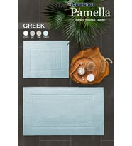 Merinos Pamella 2 Li Banyo Paspas Takımı Greek Mavi