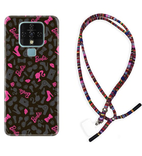 Tecno Camon 16 18P Pova Kılıf Boyun Asklı Rasta Silikon Barbie and Shoes 1413