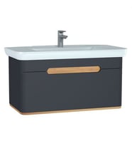 VitrA Sento Lavabo Dolabı 100 cm Tek Çekmeceli Mat Antrasit 60820