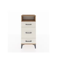 Arges Komodin Tek Raflı 3 Çekmeceli 44x30x96 Çam-Aytaşı