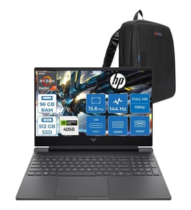HP Victus Gaming Amd Ryzen 7-7445HS 96GB Ddr5 512GB SSD Rtx RTX4050/6GB 15.6" Fhd (1920 x 1080), 144 Hz, Ips, 300 Nits Freedos Gaming Bilgisayar WBX9U9EAF32+ZETTAÇANTA