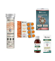 Fitomer Günlük Takviye Seti ( C Vitamin Efervesan  Magnezyum 60 Kapsül C Vitamini Pastil  Siderimix)