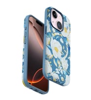 Onegif Apple İphone 15 Flower Series Magsafe Kapak - Mavi