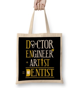 Doctor Engineer Artist Dentist 016 Bez Çanta Uzun Saplı
