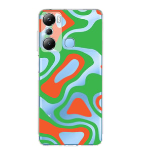 PrintiFy İnfinix Hot 20i Uyumlu Kamera Korumalı Renkli Desen Tasarımlı Şeffaf Silikon Kılıf