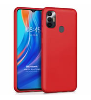 Microsonic Matte Silicone Tecno Spark 7 Kılıf Kırmızı