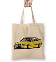 Bmw Stanced out E36 Yellow Bez Çanta Uzun Saplı