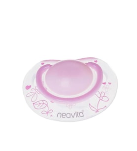 Neavita Ortodontik Gece Emziği Desenli (0 Ay+) - Pembe
