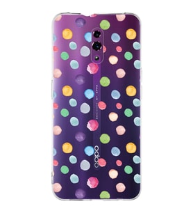 PrintiFy Reno 4  ile Uyumlu 1mm Slim Fit Water Color 6 Baskılı Şeffaf  Kılıf