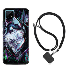 Realme C11 C21 C21Y C25Y C11 2021 Kılıf Boyun Askılı Silikon Dog Eyes 1761