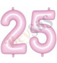25 Rakam Folyo Balon pembe Rengi (76 cm)