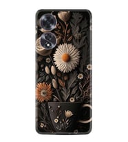 Oppo A60 Kılıf Boutique Baskılı Resimli Kahve Çiçek Pcode -095