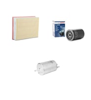 Bosch Filtre Bakım Seti Audi A4 1.8 T Benzinli 2005-2008 Hava + Yağ f. + Yakıt Filtre Mahle