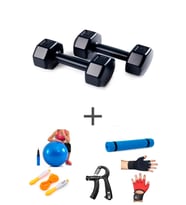 PS SPOR 1 KG DAMBIL SET(1KG 2 ADET DAMBIL) + 5 ÇEŞİT EGZERSİZ SETİ