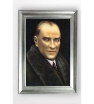 Gümüş Çerçeveli Atatürk Tablo cv1015
