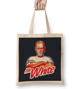 Breaking Bad Mr White On A Dark Tee Bez Çanta Uzun Saplı