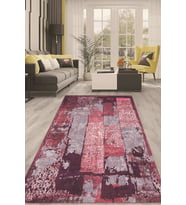 Dijital Kaymaz Taban Yıkanabilir Modern Renkli Salon Halısı Mutfak Halısı Yolluk ND-HT-193 (Pembe)