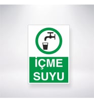 İçme Suyu 21x28 Arkası Yapışkanlı Levha