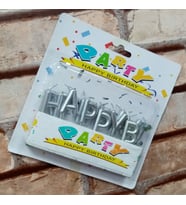 VIPKALİTE PARLAK METALİK GÜMÜŞ HAPPY BIRTHDAY PASTA MUMU GÜMÜŞ DOĞUM GÜNÜ MUMU HAPPY BIRTHDAY CANDLE