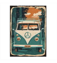 Volkswagen Van Modern Ahşap Tablo