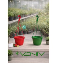 2 Adet Askılı Dekoratif Saksı 18 cm Çap Yükseklik 12 cm