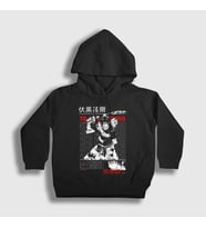 Presmono Unisex Çocuk Siyah Toji Fushiguro Anime Jujutsu Kaisen Kapüşonlu Sweatshirt 425160tt