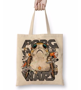 Porg Wars Bez Çanta Uzun Saplı