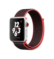 BİPOWER Apple Watch 42-44 mm KRD3 Hasır Kordon Kardinal