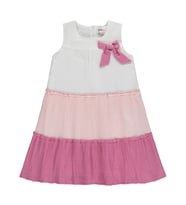 Civil Girls Fiyonklu 6-9 Yaş Elbise - Pembe