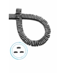 Hematit Doğal Taş Mat Gri Çift Delik 10x2mm Dizi [AA]