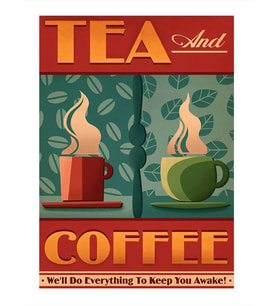 Çay Ve Kahve Art Mdf Poster