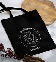 BK Gift Kişiye Özel İsimli Anneler Günü Tasarımlı Siyah Kumaş Bez Çanta, Baskılı Omuz Çantası, Alışveriş Çantası, Anneler Günü Hediyesi, Anneye Hediye-8