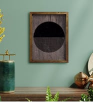 BK Home Modern Art Tasarımlı Doğal Masif Ahşap Çerçeveli Tablo-5