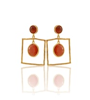 Kadir Jewellery 22 Ayar Altın Kaplama Kadın Sallantılı Küpe -El İşçiliği Ve Hipoalerjenik Küpe-E85