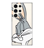 Samsung Galaxy S24 ULTRA Uyumlu Bugs Bunny Desenli Şeffaf Telefon Kılıfı