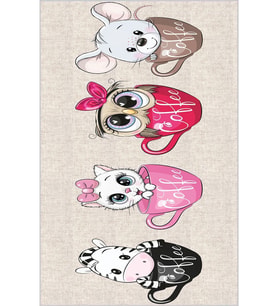 Eliana Home Baskılı, Yıkanabilir Kaymaz Taban Mutfak Halısı LNA2085-SM11 100x150 cm (Bej)