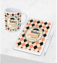 Kişiye Özel  Babalar Günü Hediyesi Defter& Kupa   &Kalem Seti