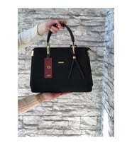ARMİSE GOLD KADIN SUNİ DERİ KADIN OMUZ ÇANTASI (Siyah)