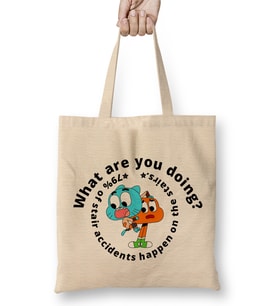 Gumball Watterson and Darwin Watterson Bez Çanta Uzun Saplı