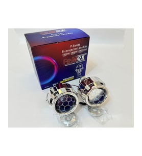 Femex Bi-Xenon Bal Petek Desenli Turuncu Far İçi Mercek 2,5 Inc Far Merceği Led Xenon Uyumlu