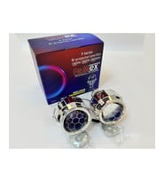Femex Bi-Xenon Bal Petek Desenli Turuncu Far İçi Mercek 2,5 Inc Far Merceği Led Xenon Uyumlu